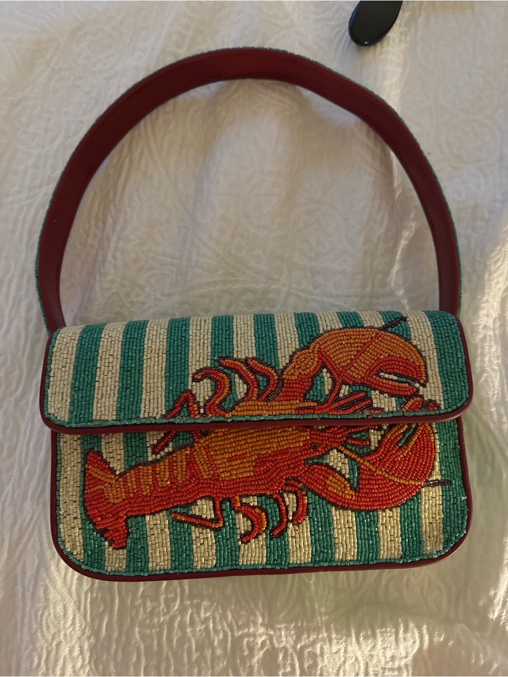 Staud Tommy beaded bag summer lobster - Picture 4 of 5